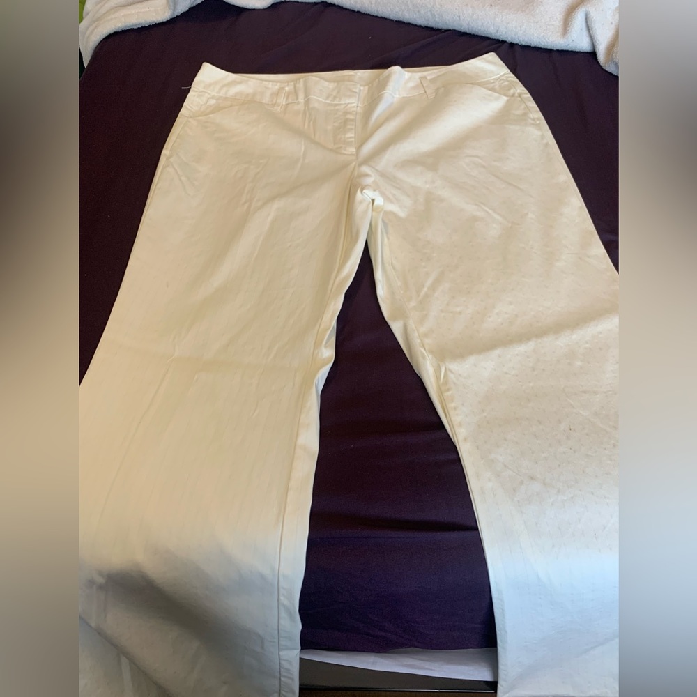 Off white blue pinstripe pants